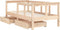 vidaXL - Kinderbedframe - met - lades - 70x140 - cm - massief - grenenhout