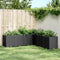 vidaXL - Plantenbak - 160x160x53 - cm - polypropeen - zwart