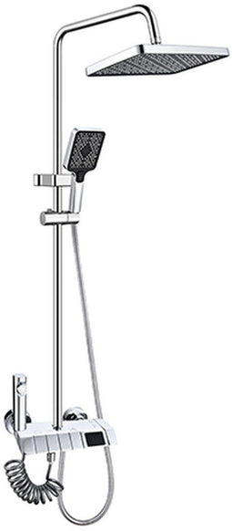 Fontastock FSKFCD007 - Douchekolom - Draaiende kop - Aanpasbare hoogte - Zilverkleurig