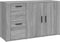vidaXL - Dressoir - 100x33x59,5 - cm - bewerkt - hout - grijs - sonoma - eikenkleurig