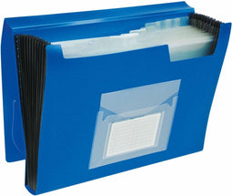 Q-CONNECT voorordner, A4, PP, met 13 vakken, elastieksluiting, blauw