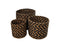 Mandenset - zwart/naturel - waterhyacint - set van 3