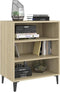 vidaXL - Dressoir - 57x35x70 - cm - bewerkt - hout - sonoma - eikenkleurig