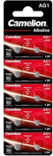 Camelion AG1-BP10 - Alkaline Knoopcel Batterij - LR60/LR621/364 - Blister van 10