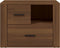 vidaXL - Nachtkastje - 60x36x45 - cm - bewerkt - hout - bruin - eikenkleur