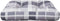 vidaXL - Palletkussen - 58x58x10 - cm - stof - ruitpatroon - grijs