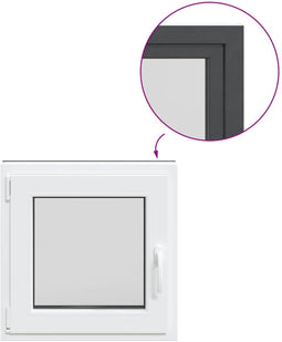 vidaXL - Kelderraam - "RISOR" - 60x60 - cm - draaikiep-draai - DIN - links - antraciet