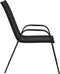vidaXL - Tuinstoelen - stapelbaar - 6 - st - textileen - stof - zwart