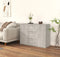 vidaXL - Dressoir - 91x29,5x65 - cm - bewerkt - hout - betongrijs