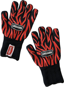 Grill Guru High Heat Gloves - BBQ Handschoenen - Hittebestendig - Zwart/Rood