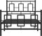 vidaXL - Bedframe - met - hoofd- - en - voeteneinde - metaal - zwart - 90x200 - cm