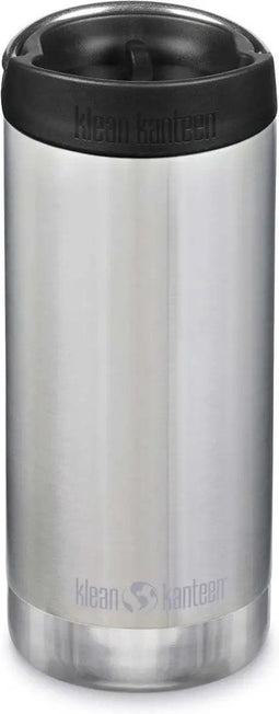 Klean Kanteen Tkwide 12Oz - 355 ml. (W/ Café Cap) Drinkfles - RVS zilver