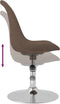 vidaXL - Eetkamerstoelen - 4 - st - draaibaar - stof - taupe