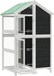 vidaXL Volière 97x81x152 cm massief grenenhout grijs
