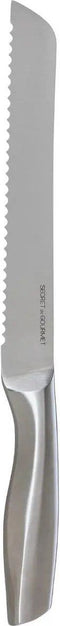 5Five Precision broodmes - 1x stuks - RVS - zilver - 34 cm - met kartels - keukenmes - luxe kwaliteit