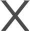 vidaXL - Eettafelpoten - 3 - st - X-vormig - 70x(72-73) - cm - staal - antraciet