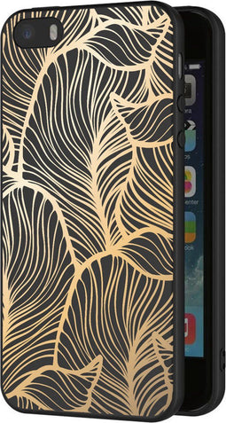 imoshion Hoesje - Geschikt voor iPhone SE (2016) / 5 / 5s - Design hoesje - Golden Leaves