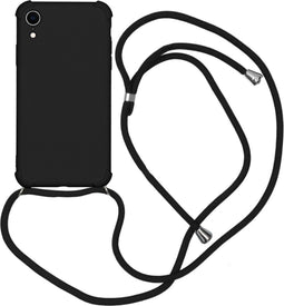 iMoshion Hoesje Geschikt voor iPhone Xr Hoesje Met Koord - iMoshion Color Backcover met koord - Zwart