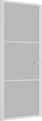 vidaXL - Binnendeur - 83x201,5 - cm - matglas - en - aluminium - wit