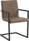 Set van 2 eetkamerstoelen BRANDOL Kunstleer Bruin