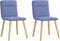 vidaXL - Eetkamerstoelen - 2 - st - stof - jeansblauw