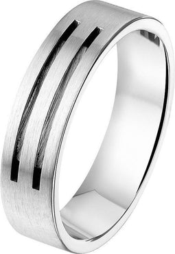 Dash Ring A509 - Vriendschapsring - 6 mm - Staal - Zilverkleurig