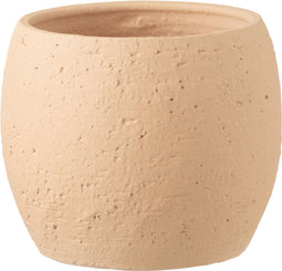 J-Line bloempot Enya - keramiek - beige - medium - Ø 20 cm