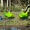 vidaXL - Campingstoelen - 2 - st - met - vakje - inklapbaar - groen