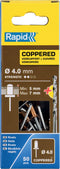 Klinknagels Rapid 5001462 Boor Ø 4 x 10 mm Koper Aluminium (50 Stuks)