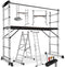 tectake® 4-in-1 Ladder - Multifunctionele Aluminium Vouwladder - Draagvermogen tot 150 kg - Hoogte uitgestrekt ca. 275 cm