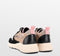 PS Poelman Carocel - Lage Sneakers - Imitatie Leren Suedè met Beige Profielzool - Zwart Rose Goud