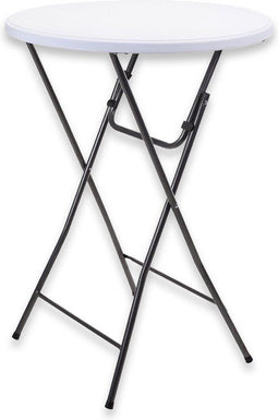 Brixy Statafel - Partytafel - Robuust en Weersbestendig - Inklapbaar - 80cm x 110cm - Wit/Grijs