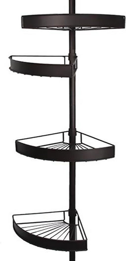 Goliving Doucherek - Telescopisch doucherek zonder boren - Voor plafonds tot 2.75m - Zwart