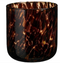 House of Seasons Theelichthouder - H15 x Ø14 cm - Bruin Glas