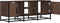 vidaXL - Tv-meubel - 100x35x41 - cm - bewerkt - hout - metaal - bruin - eikenkleur