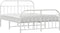 vidaXL - Bedframe - met - hoofd- - en - voeteneinde - metaal - wit - 150x200 - cm
