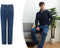 Milanoro - Jeansbroek - Straight fit - Zwartblauw - W31 - L30