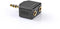 Nedis CAGP22945BKG - 3.5mm stereo stekker - 2x 3.5mm stereo kontra stekker - Zwart