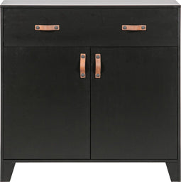 WOOOD Dian Opbergkast - Grenen - Zwart - 93x94x53