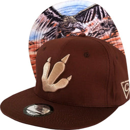Capiche® Snapback Pet Heren – Argentavis – Bruin – Verstelbaar met Druksluiting – Sportcap – Baseball Cap – Mannen Cap – Dino Pet