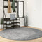 vidaXL - Vloerkleed - PAMPLONA - shaggy - hoogpolig - modern - Ø - 200 - cm - grijs