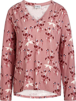 CYELL Muraski Tulip - Dames Pyjamashirt - Lange mouwen V-hals - Roze