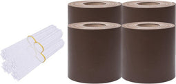 vidaXL - Tuinschermen - 4 - st - 35x0,19 - m - PVC - bruin