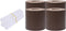 vidaXL - Tuinschermen - 4 - st - 35x0,19 - m - PVC - bruin