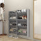 vidaXL - Wandschoenenkasten - 4 - st - 60x18x60 - cm - bewerkt - hout - betongrijs