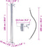 vidaXL - Waterzuil - 100 - cm - roestvrij - staal - rond