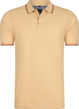 Mario Russo Polo Edward - Polo Shirt Heren - 100% Katoen - Beige