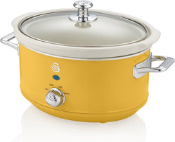 Swan Retro Slowcooker – 3,5 Liter Inhoud – Geel
