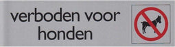 Infobord pictogram verboden voor honden 165x44mm | 1 stuk