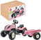 Falk Country Farmer Set - Traptractor met aanhanger - Voor kinderen 2-5 jaar - Roze